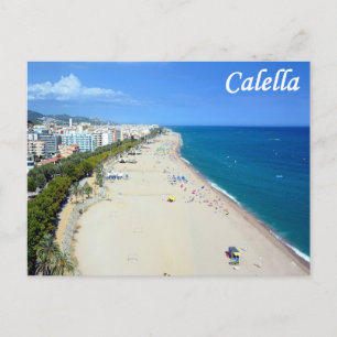 Carte postale de la plage de Calella