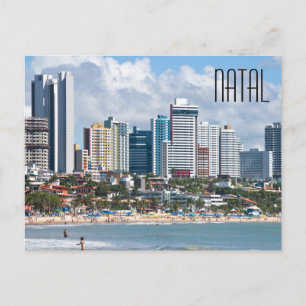 Carte postale de la plage de la ville de Natal Bré