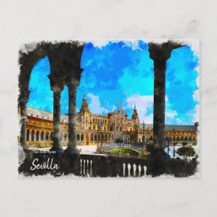 Carte postale de la Plaza de Espana de Séville