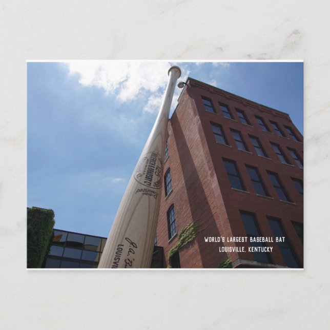 Carte postale de la plus grande batte de baseball  (Devant)
