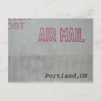 Carte postale de la poste aérienne de Portland