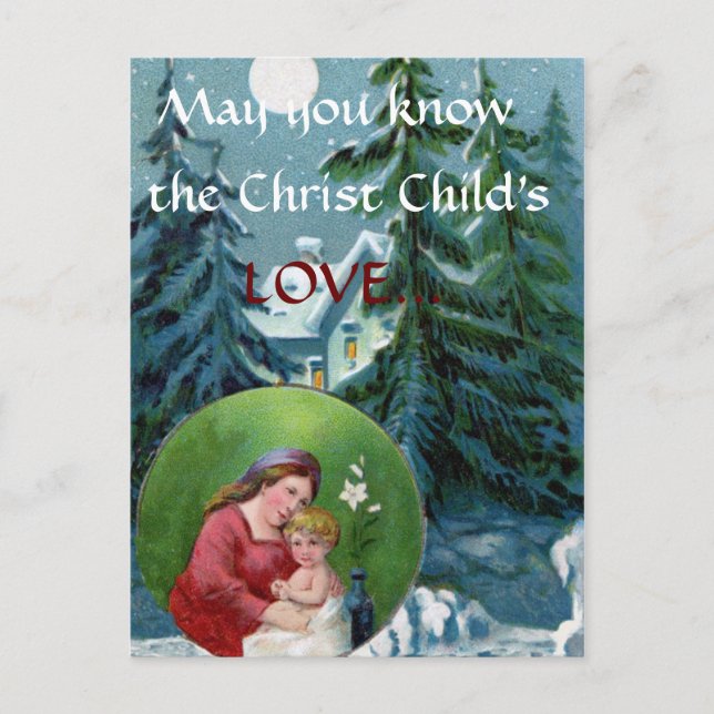 Carte postale de la prière de Noël (Devant)