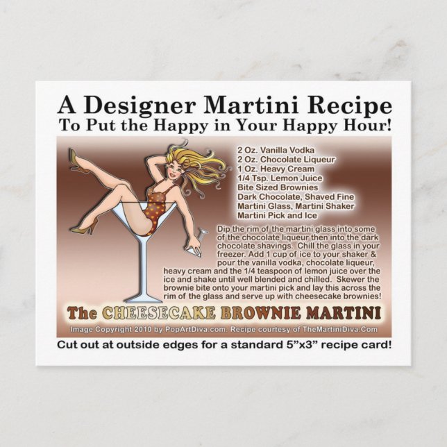 Carte postale de la recette Brownie Martini (Devant)