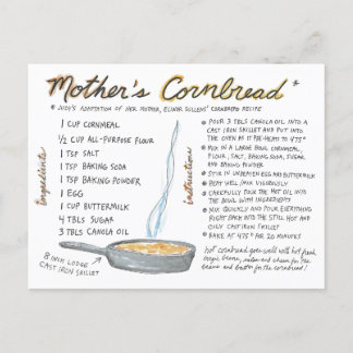 Carte postale de la recette de pain de cornouille