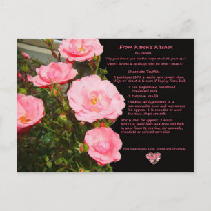 Carte postale de la Recette de truffes au chocolat