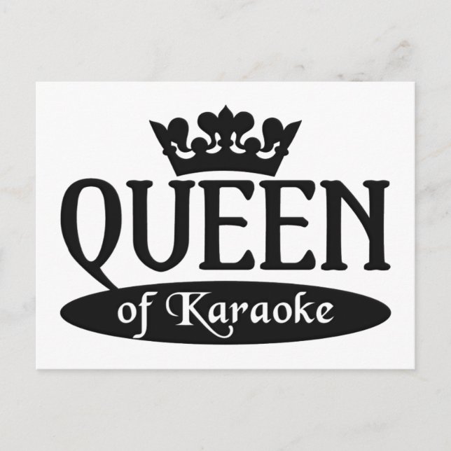 Carte postale de la reine du Karaoké (Devant)