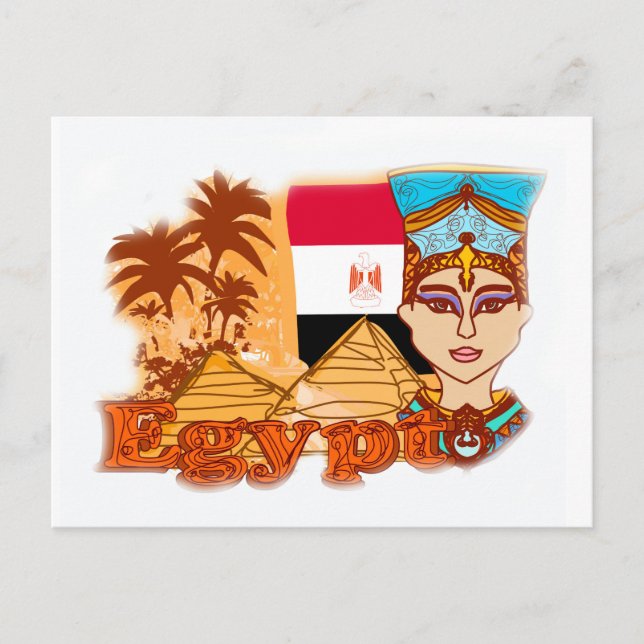 Carte postale de la reine égyptienne cleopatra (Devant)