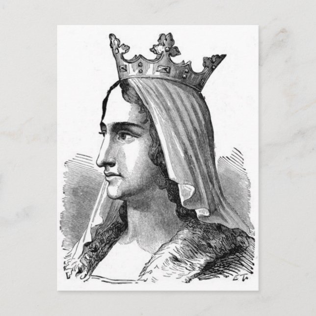 Carte postale de la reine médiévale (Devant)