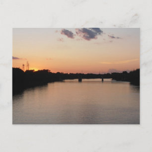 Carte postale de la rivière Rouge au coucher du so