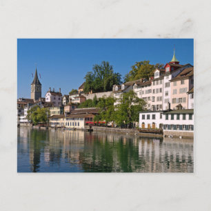 Carte postale de la rivière Zurich