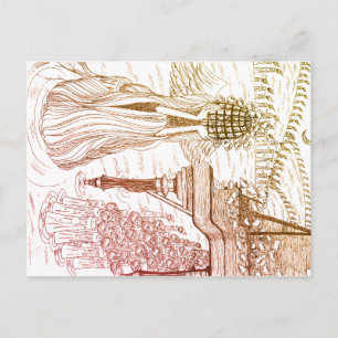 Carte postale de la rose de la cage à oiseaux