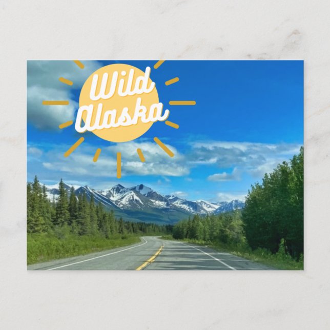 Carte postale de la route de l'Alaska (Devant)