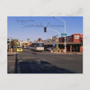 Carte postale de la rue principale de Scottsdale A