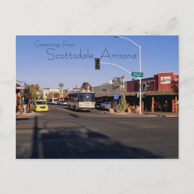 Carte postale de la rue principale de Scottsdale A (Devant)