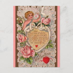 Carte postale de la Saint Valentin vintage