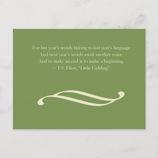 Carte postale de la salutation | de nouvelle année (Devant)