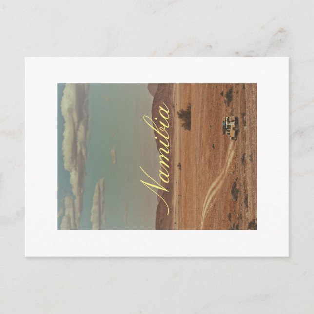Carte postale de la savane buissonneuse de Namibie (Devant)