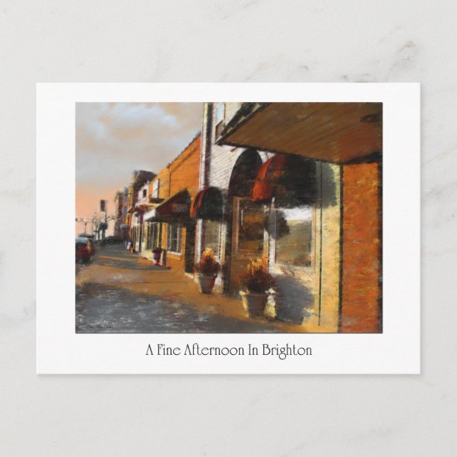 Carte postale de la scène de Brighton Michigan (Devant)