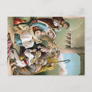 Carte postale de la scène de nativité