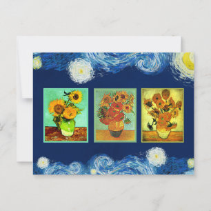 Carte postale de la série Tournesols de Van Gogh