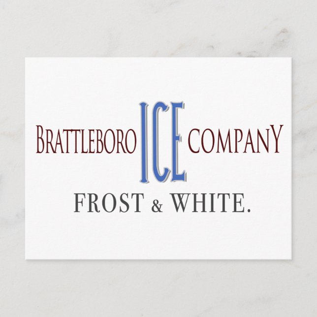 Carte postale de la société de glace Brattleboro (Devant)