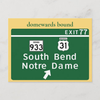 Carte postale de la sortie de l'autoroute Notre Da