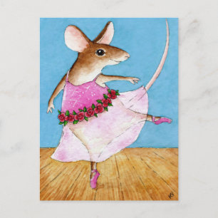 Carte postale de la souris ballerine