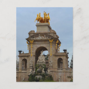 Carte postale de la statue du parc Ciutadella de B