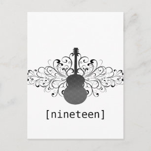 Carte postale de la table de guitare des tourbillo