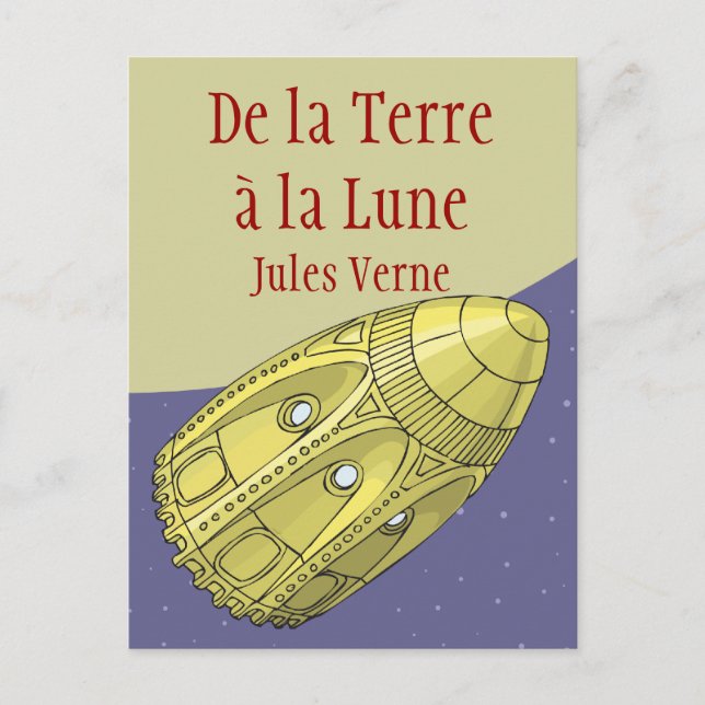Carte Postale De la Terre à la Lune - Jules Verne (Devant)