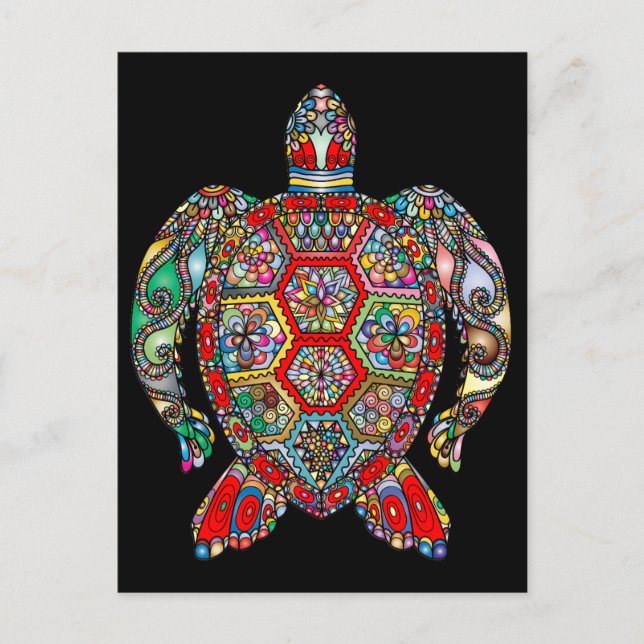 carte postale de la tortue de mer (Devant)