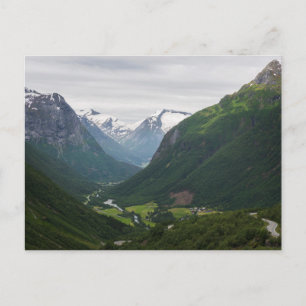 Carte postale de la vallée de Hjelle en Norvège