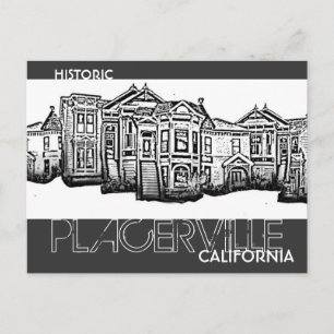 Carte postale de la vieille ville de Placerville, 