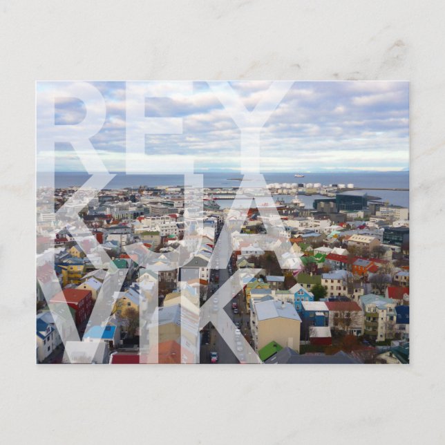 Carte postale de la ville de Reykjavík (Devant)
