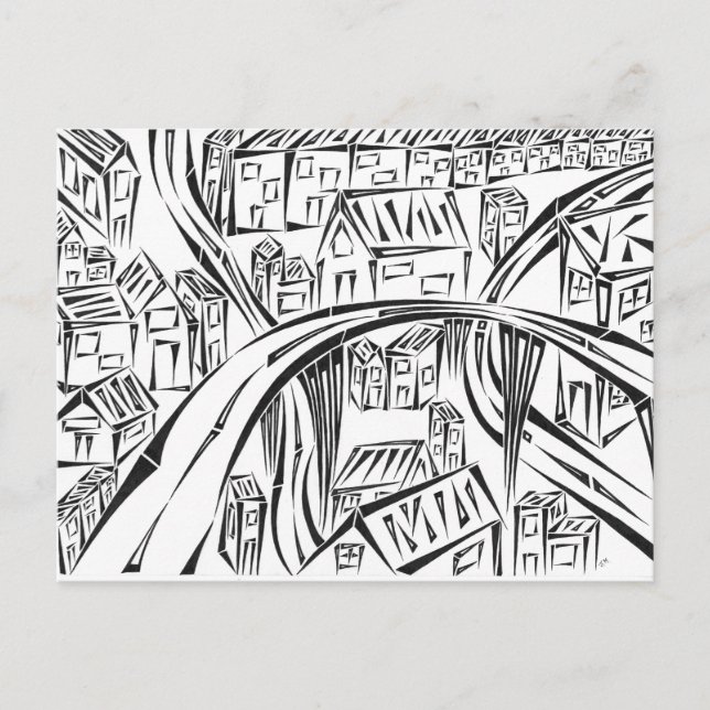 Carte postale de la ville encerclée (Devant)