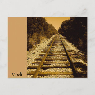 Carte postale de la voie ferrée du Far West par Vi