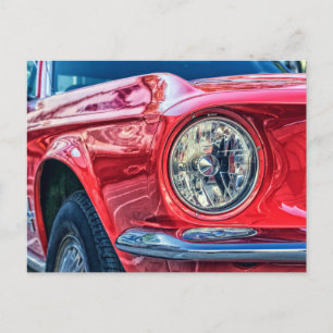 carte postale de la voiture musculaire moderne