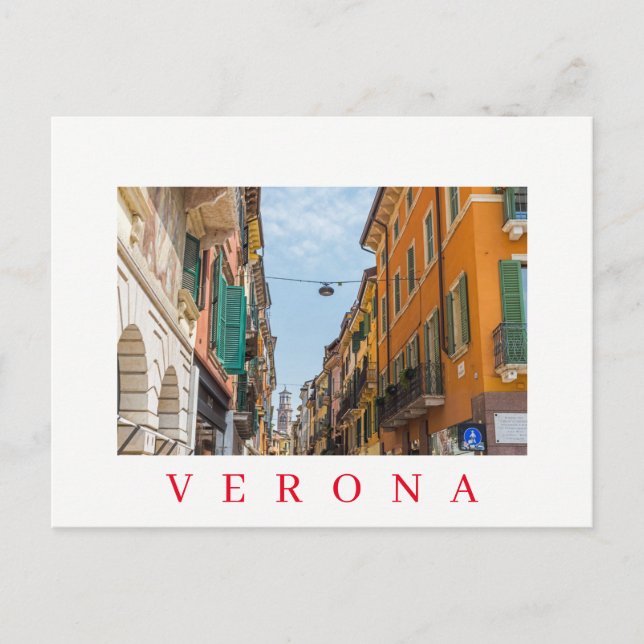 Carte postale de la vue de Vérone Via Mazzini (Devant)
