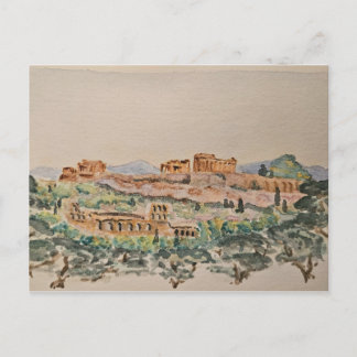 Carte postale de l'Acropole d'Athènes