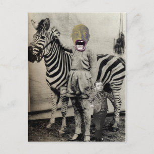 Carte postale de l'acte de cirque criant de D.W.