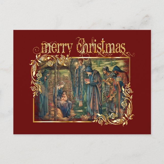 Carte postale de l'Adoration de Noël de la Nativit (Devant)