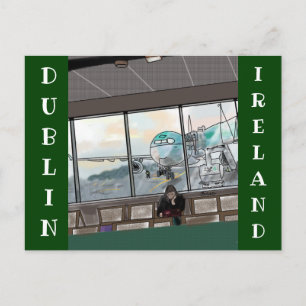 Carte postale de l'aéroport de Dublin Irlande
