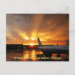 Carte postale de l'aéroport international O'Hare (