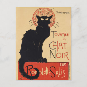 Carte postale de l'affiche de la publicité de chat