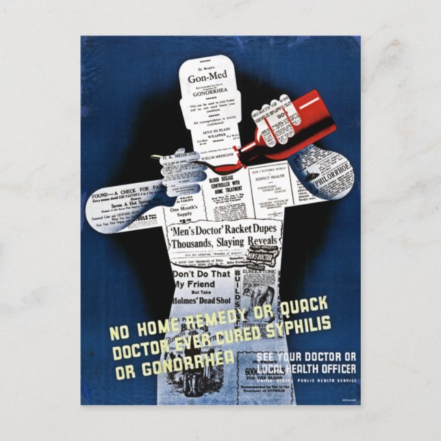 Carte postale de l'affiche de santé publique vinta (Devant)