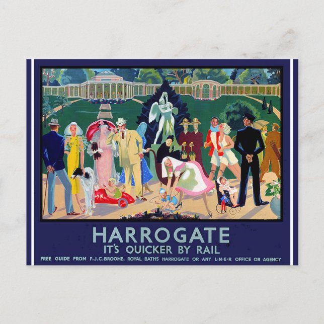 Carte postale de l'affiche de voyage Harrogate (Devant)