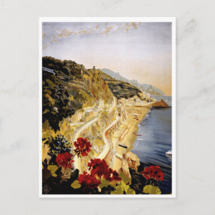 Carte postale de l'affiche de voyage Italie vintag