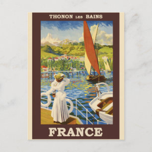 Carte postale de l'affiche Vintage voyage français