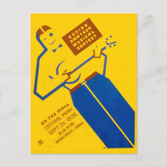 Carte postale de l'affiche WPA (Devant)