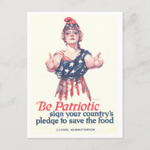 Carte postale de l'affiche WWI "Be Patriotic : Sav